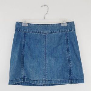 Nautilus Blue Free People Denim Skirt